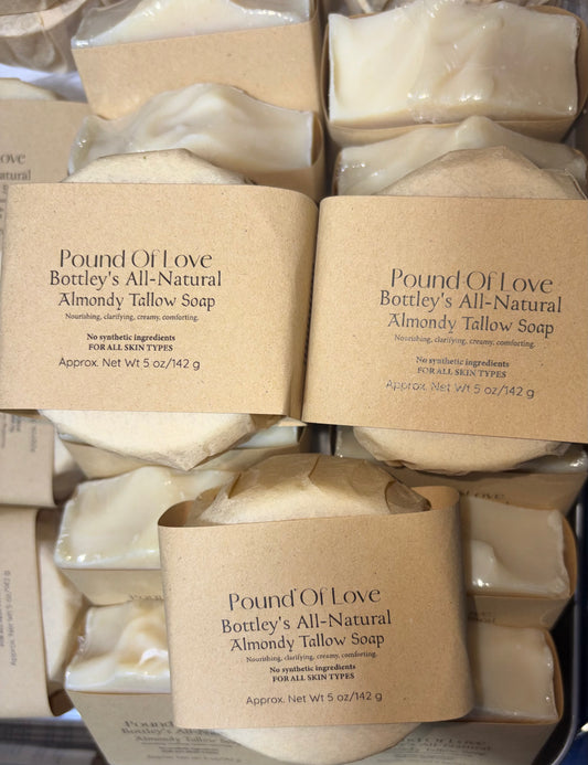Pound Of Love Bottley's All Natural Almondy Tallow Soap 5oz