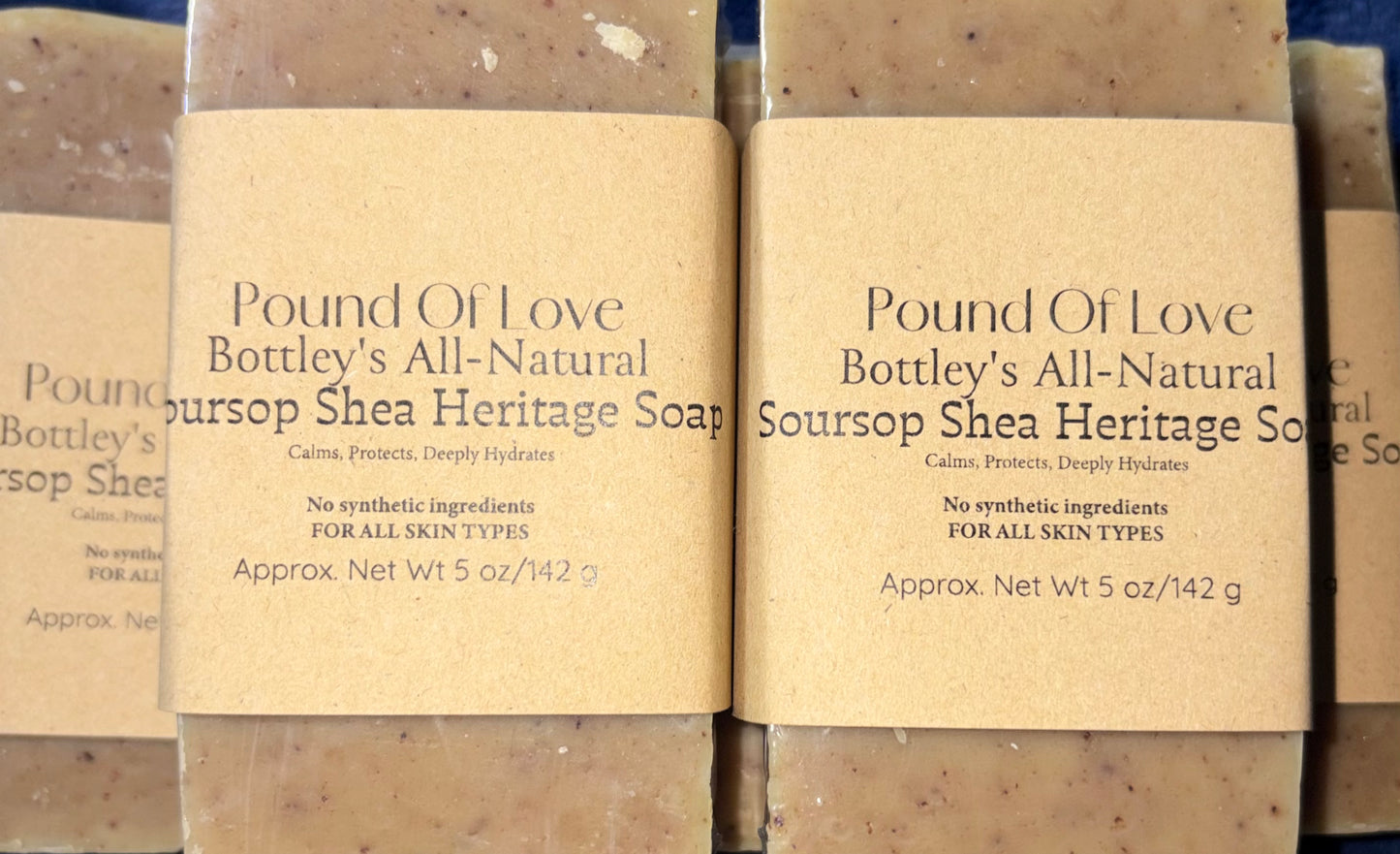 Pound Of Love Bottley's All Natural Soursop Shea Heritage Soap 6oz