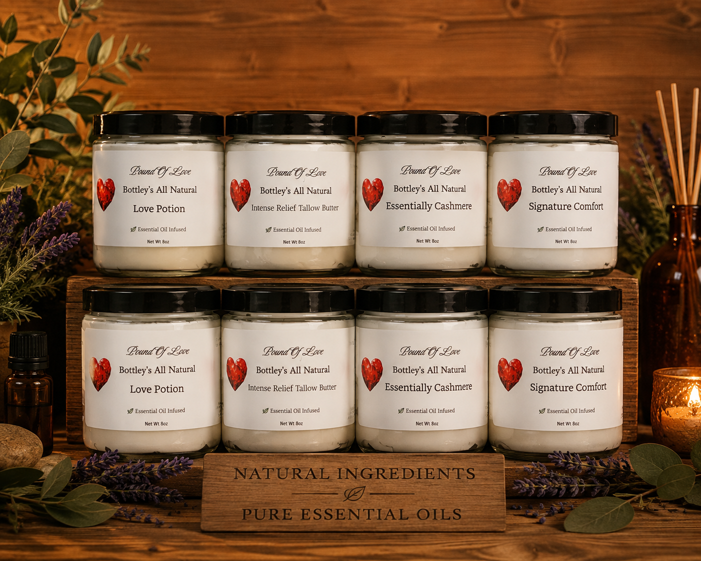 Pound Of Love Bottley's All Natural Essentially Tallow Butter 8oz