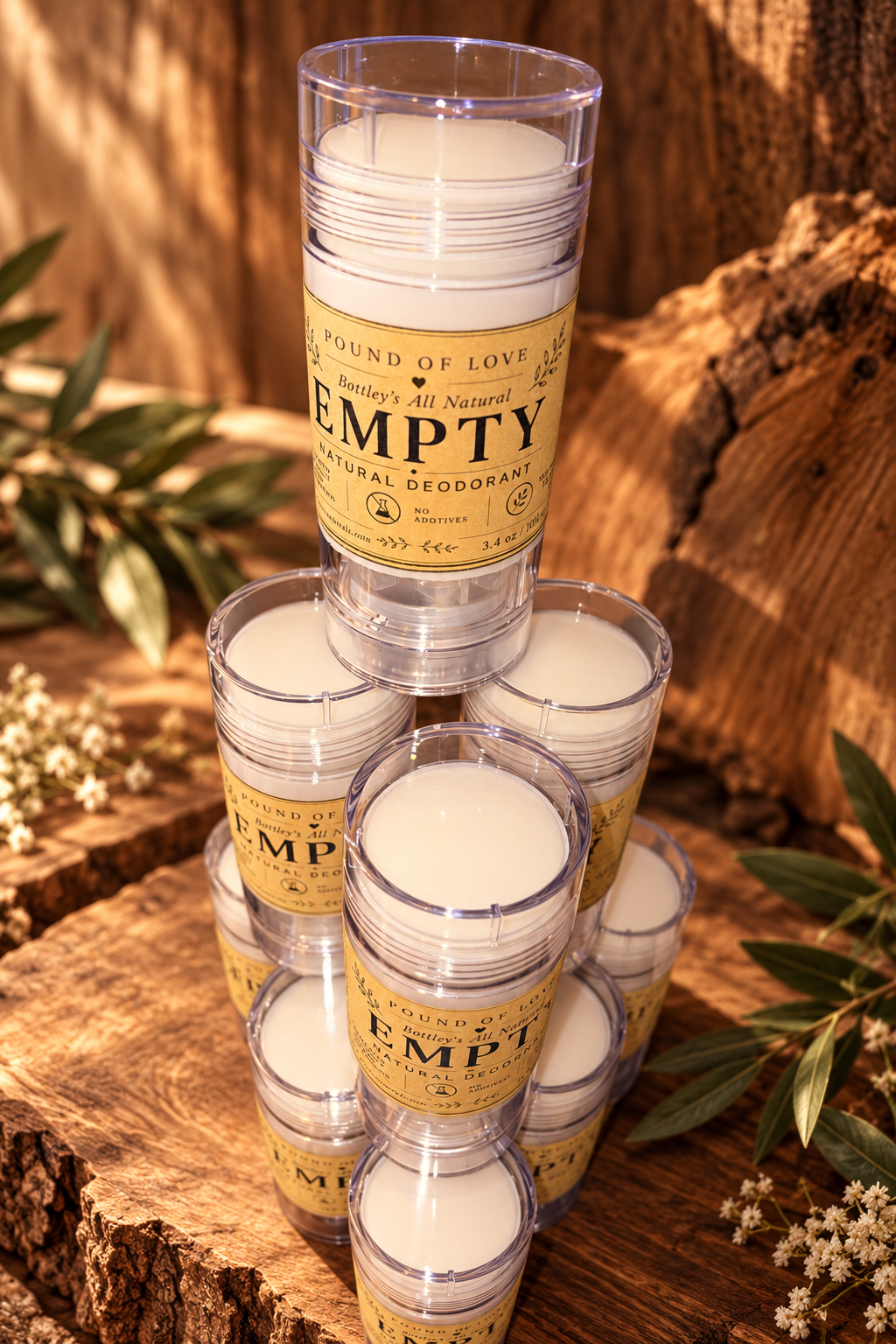 Pound Of Love Bottley's All Natural "Empty" Deodorant