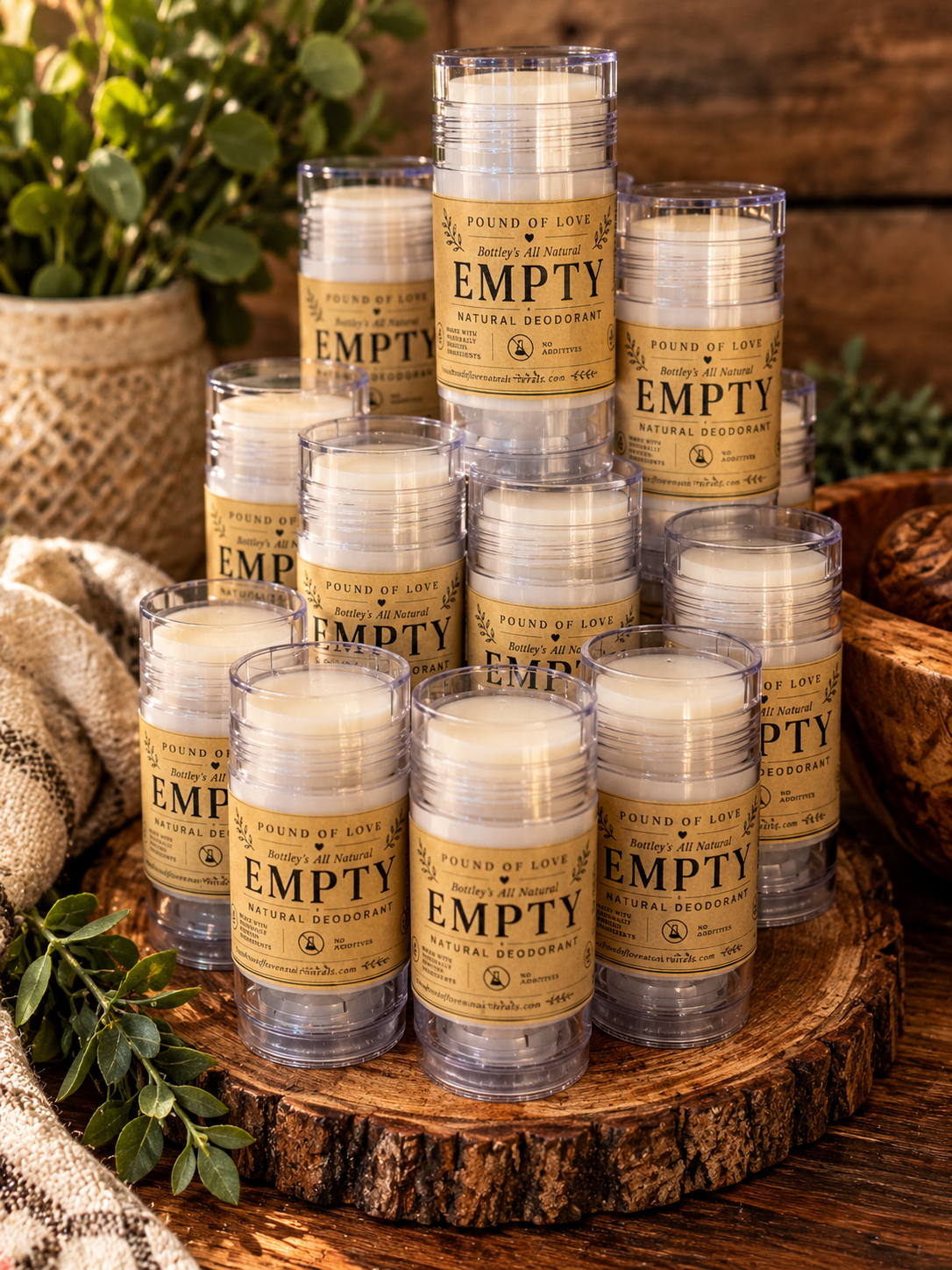 Pound Of Love Bottley's All Natural "Empty" Deodorant